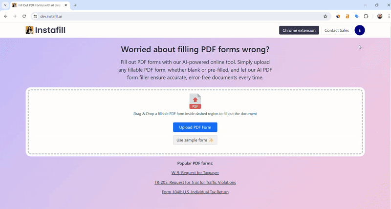 Batch Form Filling Process